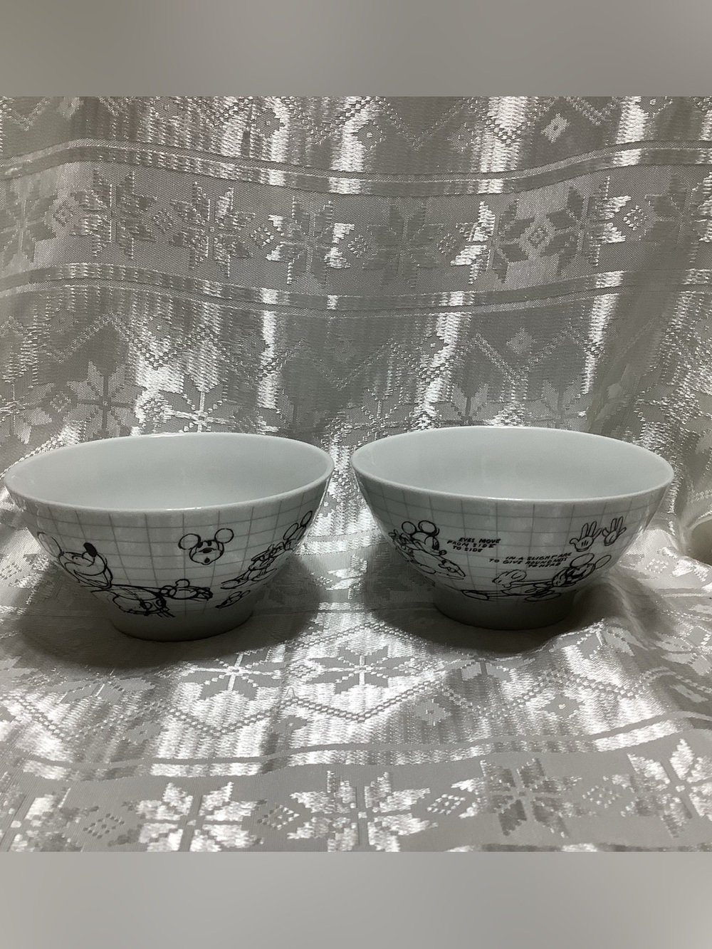 Disney Mickey Mouse Sketchbook Ceramic Bowls (Set of 2) by Zrike
